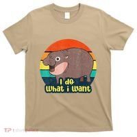 Cute Baby Hippo Moo Deng I Do What I Want Vintage Matching T-Shirt thumb 0