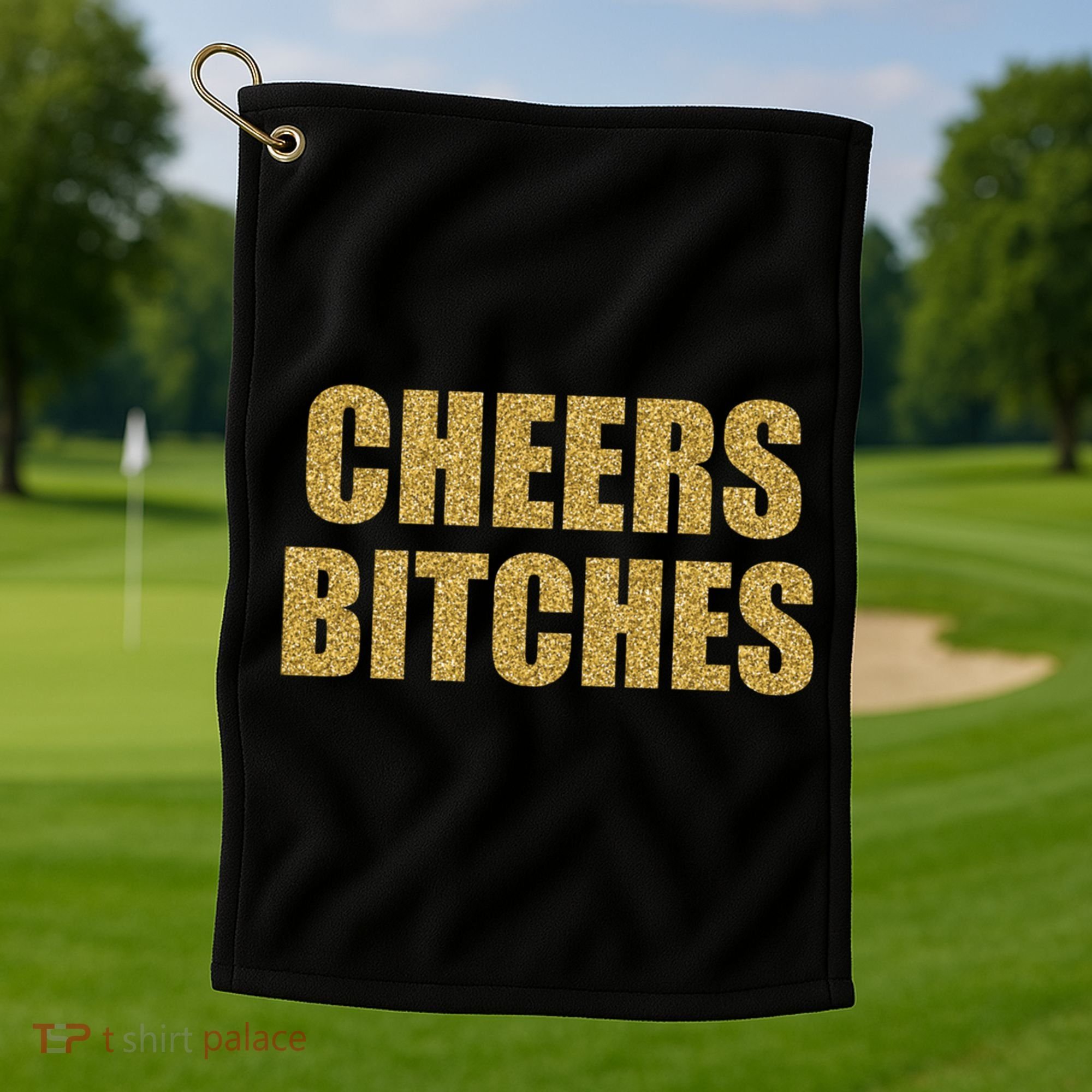 Cheers Bitches Happy New Year Celebration New Years Eve Cool Gift Golf Towel