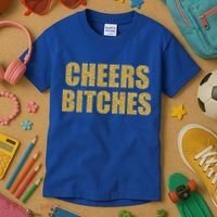 Cheers Bitches Happy New Year Celebration New Years Eve Cool Gift Kids T-Shirt thumb 3