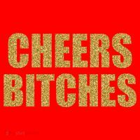 Cheers Bitches Happy New Year Celebration New Years Eve Cool Gift Santa Hat thumb 1