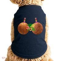 Coconut Bra Hawaii Luau Costume Funny Doggie Tank thumb 0
