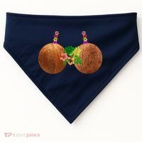 Coconut Bra Hawaii Luau Costume Funny USA-Made Doggie Bandana thumb 0