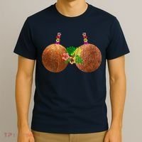 Coconut Bra Hawaii Luau Costume Funny T-Shirt thumb 3