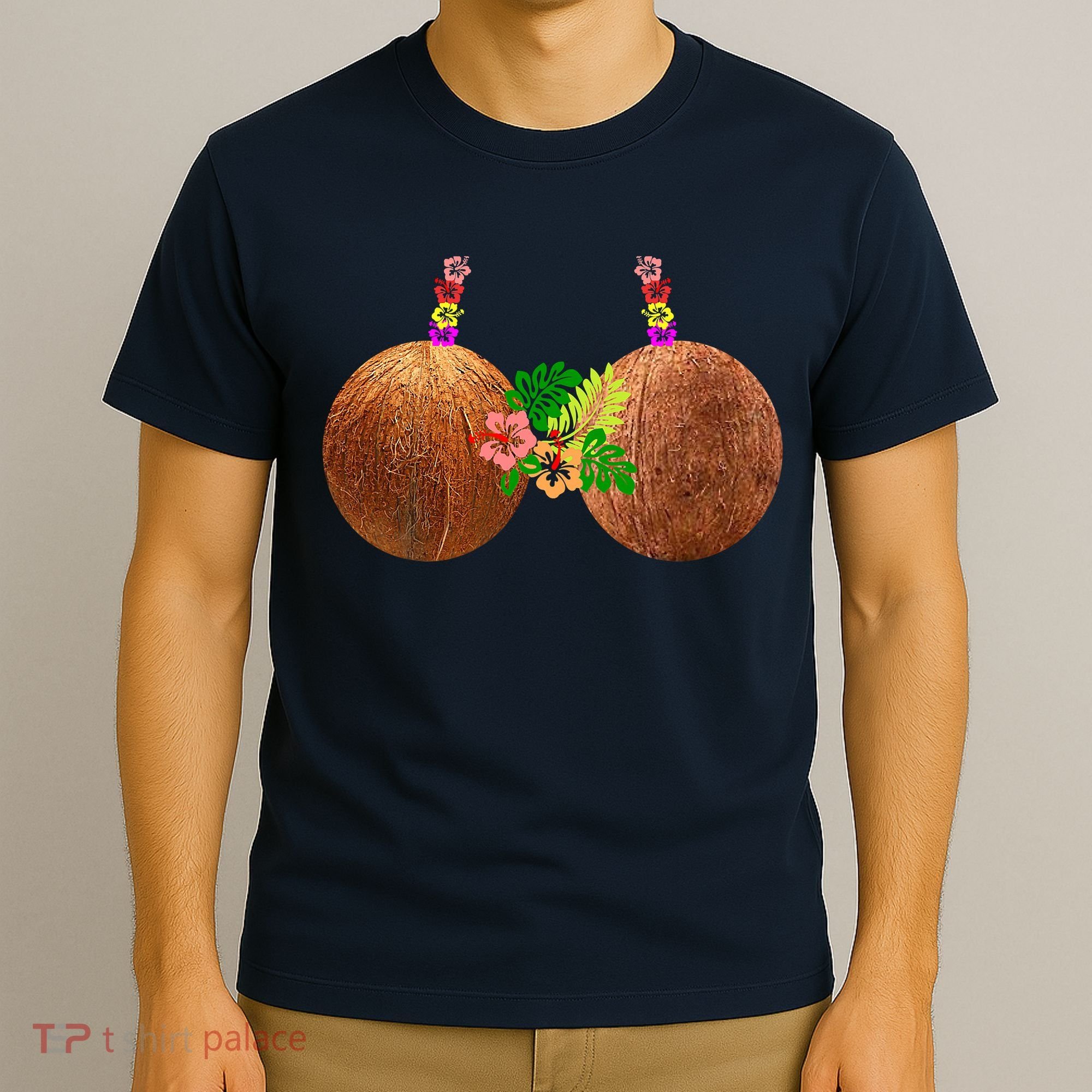 Coconut Bra Hawaii Luau Costume Funny T-Shirt