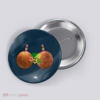 Coconut Bra Hawaii Luau Costume Funny Button thumb 0