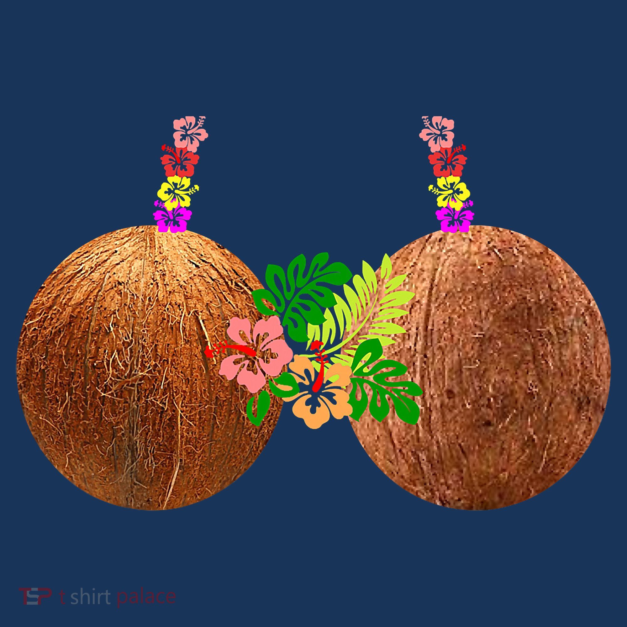 Coconut Bra Hawaii Luau Costume Funny Women's Hoodie