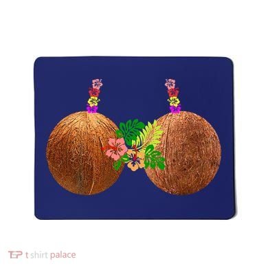 Coconut Bra Hawaii Luau Costume Funny Mousepad