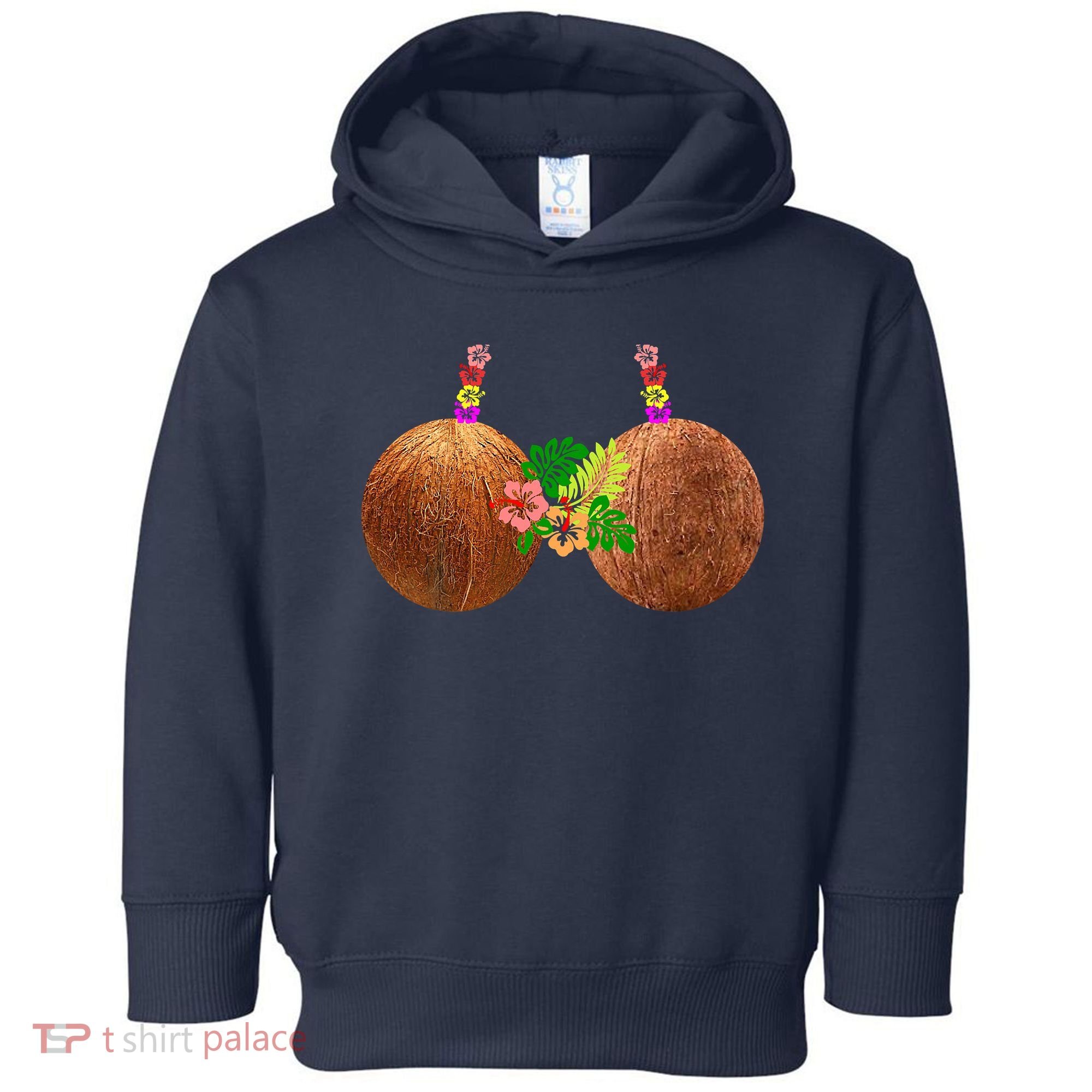 Coconut Bra Hawaii Luau Costume Funny Toddler Hoodie
