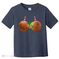 Coconut Bra Hawaii Luau Costume Funny Toddler T-Shirt thumb 0
