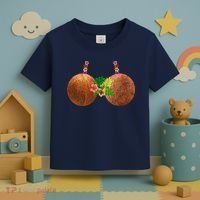 Coconut Bra Hawaii Luau Costume Funny Toddler T-Shirt thumb 3