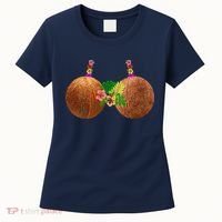 Coconut Bra Hawaii Luau Costume Funny Women's T-Shirt thumb 0