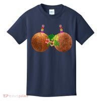 Coconut Bra Hawaii Luau Costume Funny Kids T-Shirt thumb 0