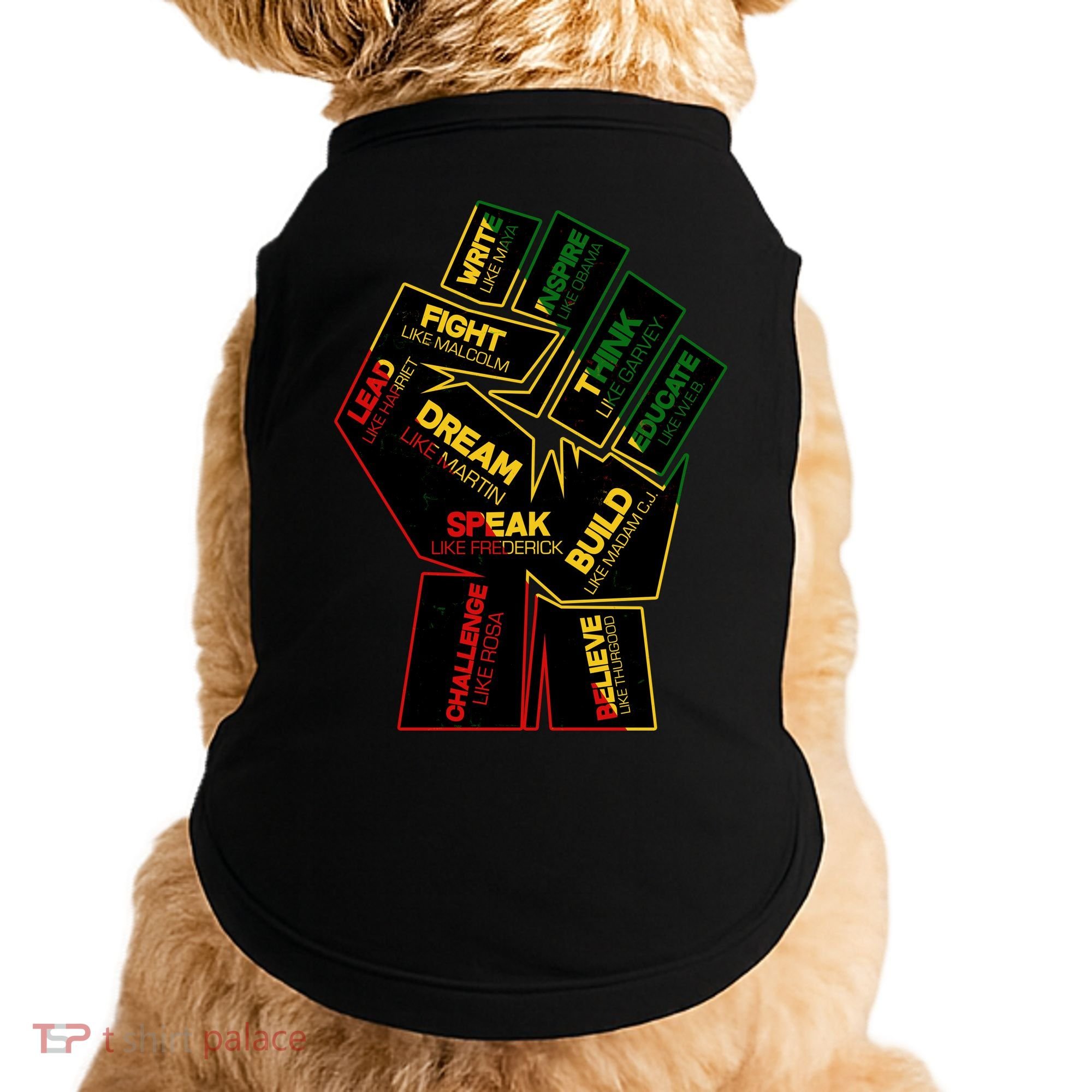 Cool Black History Month Historical Figures Protest Fist Doggie Tank