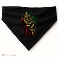 Cool Black History Month Historical Figures Protest Fist USA-Made Doggie Bandana thumb 0