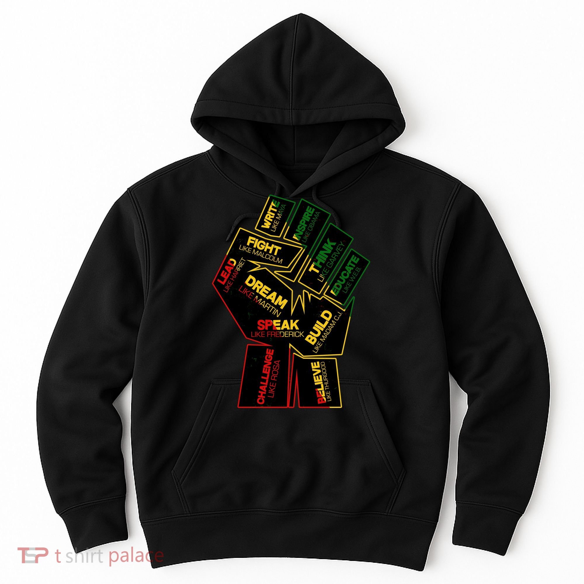 Cool Black History Month Historical Figures Protest Fist Hoodie