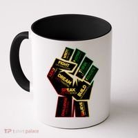 Cool Black History Month Historical Figures Protest Fist Coffee Mug thumb 0