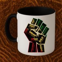 Cool Black History Month Historical Figures Protest Fist Coffee Mug thumb 2