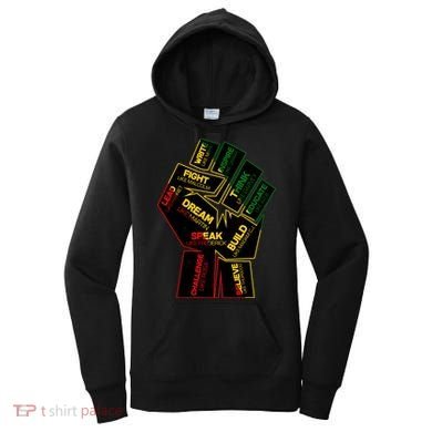 Cool Black History Month Historical Figures Protest Fist Women's Hoodie