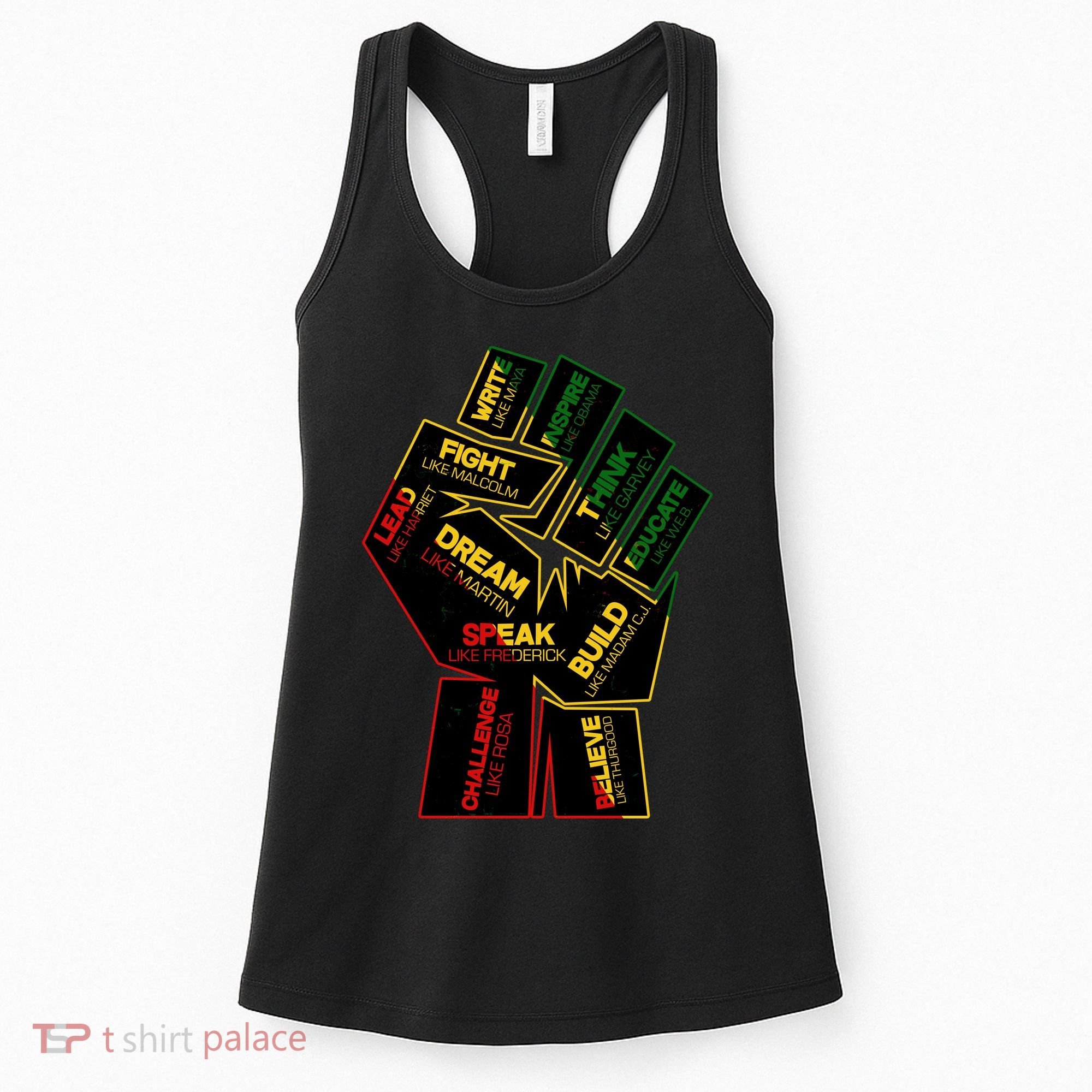 Cool Black History Month Historical Figures Protest Fist Women's Tank Top