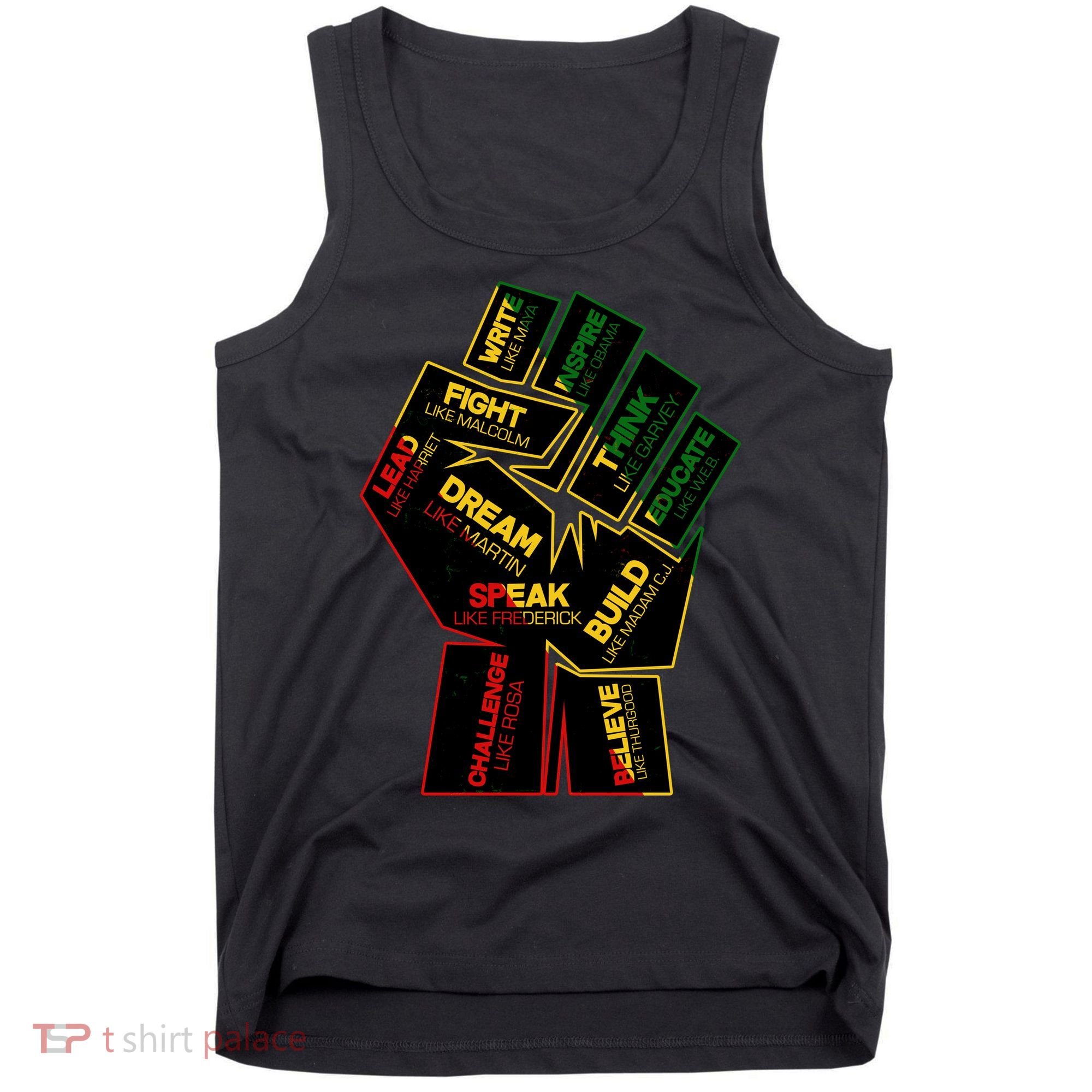 Cool Black History Month Historical Figures Protest Fist Tank Top