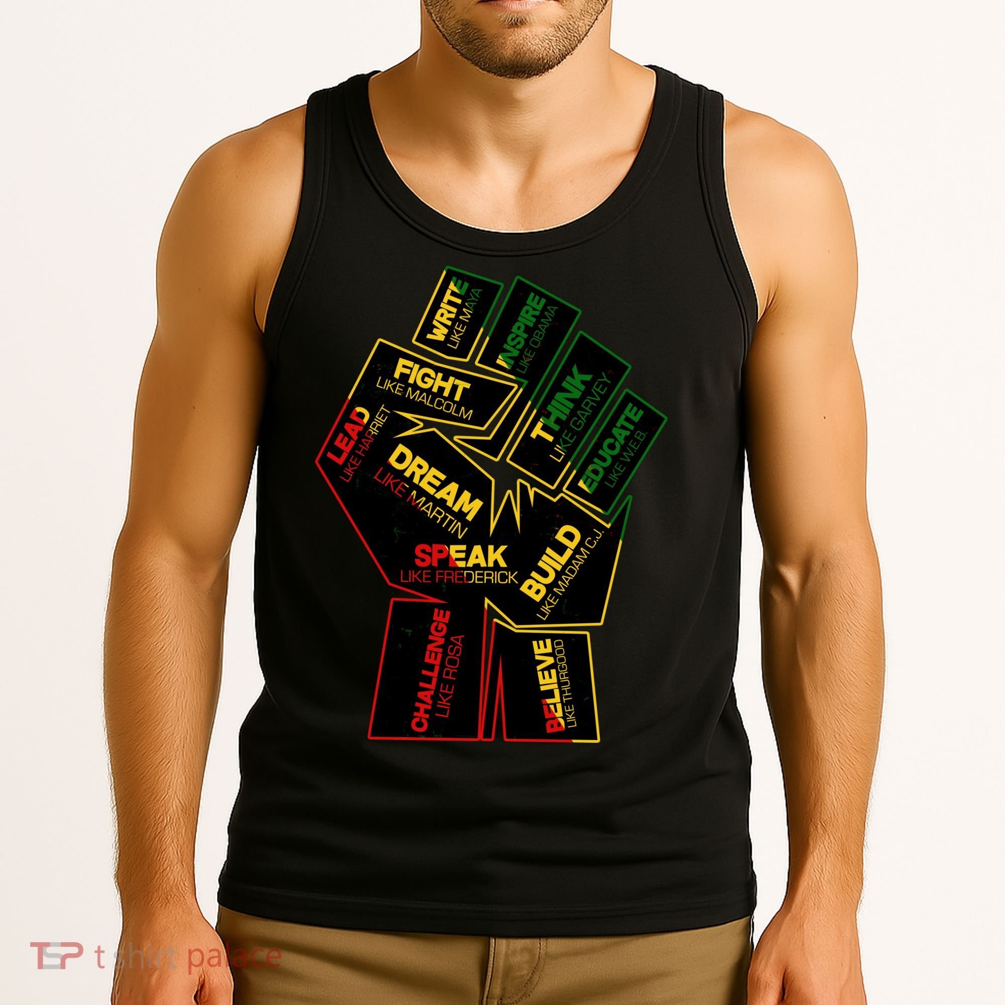 Cool Black History Month Historical Figures Protest Fist Tank Top