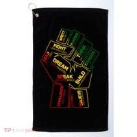 Cool Black History Month Historical Figures Protest Fist Golf Towel thumb 0