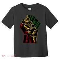 Cool Black History Month Historical Figures Protest Fist Toddler T-Shirt thumb 0