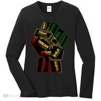 Cool Black History Month Historical Figures Protest Fist Women's Long Sleeve Shirt thumb 0