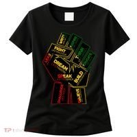 Cool Black History Month Historical Figures Protest Fist Women's T-Shirt thumb 0