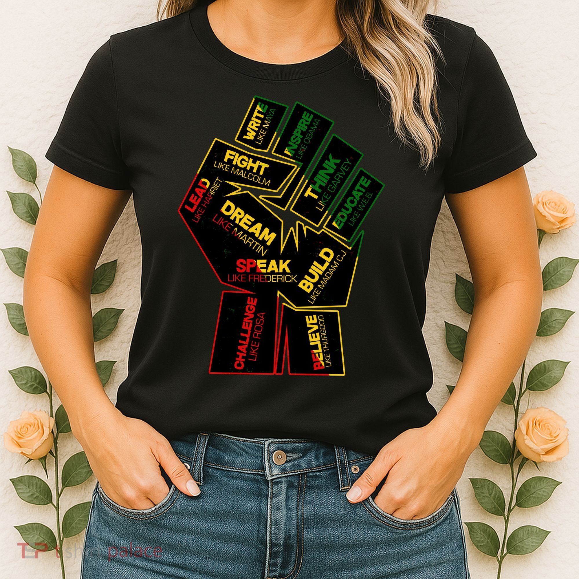 Cool Black History Month Historical Figures Protest Fist Women's T-Shirt