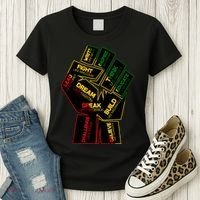 Cool Black History Month Historical Figures Protest Fist Women's T-Shirt thumb 3