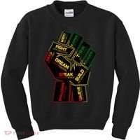 Cool Black History Month Historical Figures Protest Fist Kids Sweatshirt thumb 0