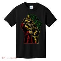 Cool Black History Month Historical Figures Protest Fist Kids T-Shirt thumb 0