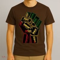 Cool Black History Month Historical Figures Protest Fist T-Shirt thumb 3