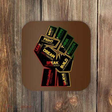 Cool Black History Month Historical Figures Protest Fist Coaster
