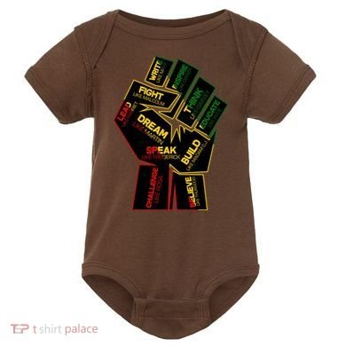 Cool Black History Month Historical Figures Protest Fist Baby Bodysuit