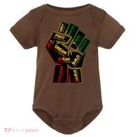 Cool Black History Month Historical Figures Protest Fist Baby Bodysuit thumb 0