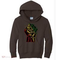 Cool Black History Month Historical Figures Protest Fist Kids Hoodie thumb 0