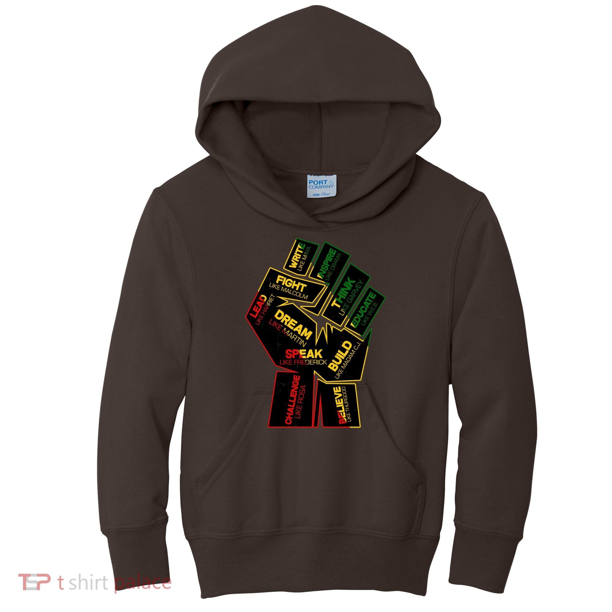 Cool Black History Month Historical Figures Protest Fist Kids Hoodie