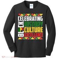 Celebrating Black History Culture Excellence Kids Long Sleeve Shirt thumb 0