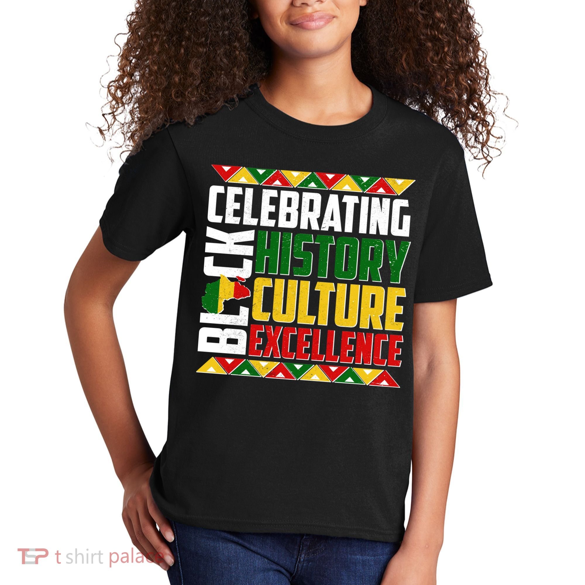 Celebrating Black History Culture Excellence Kids T-Shirt