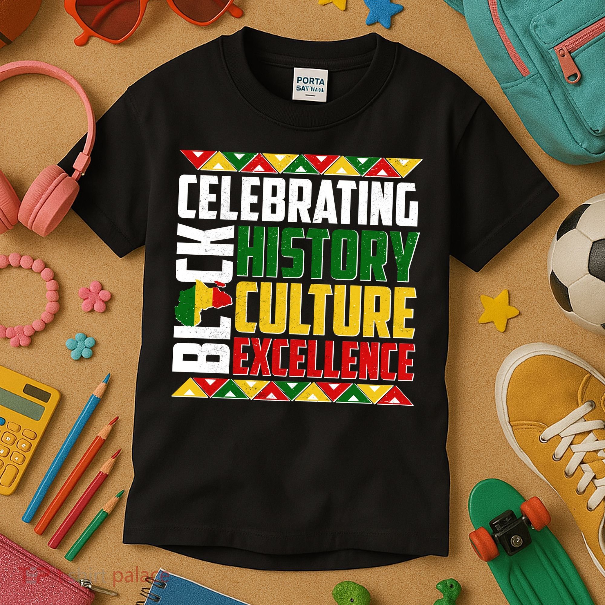 Celebrating Black History Culture Excellence Kids T-Shirt