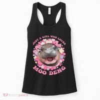 Cute Baby Hippo Moo Deng Cool Just A Girl Who Loves Moo Deng Women's Tank Top thumb 0