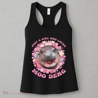 Cute Baby Hippo Moo Deng Cool Just A Girl Who Loves Moo Deng Women's Tank Top thumb 3