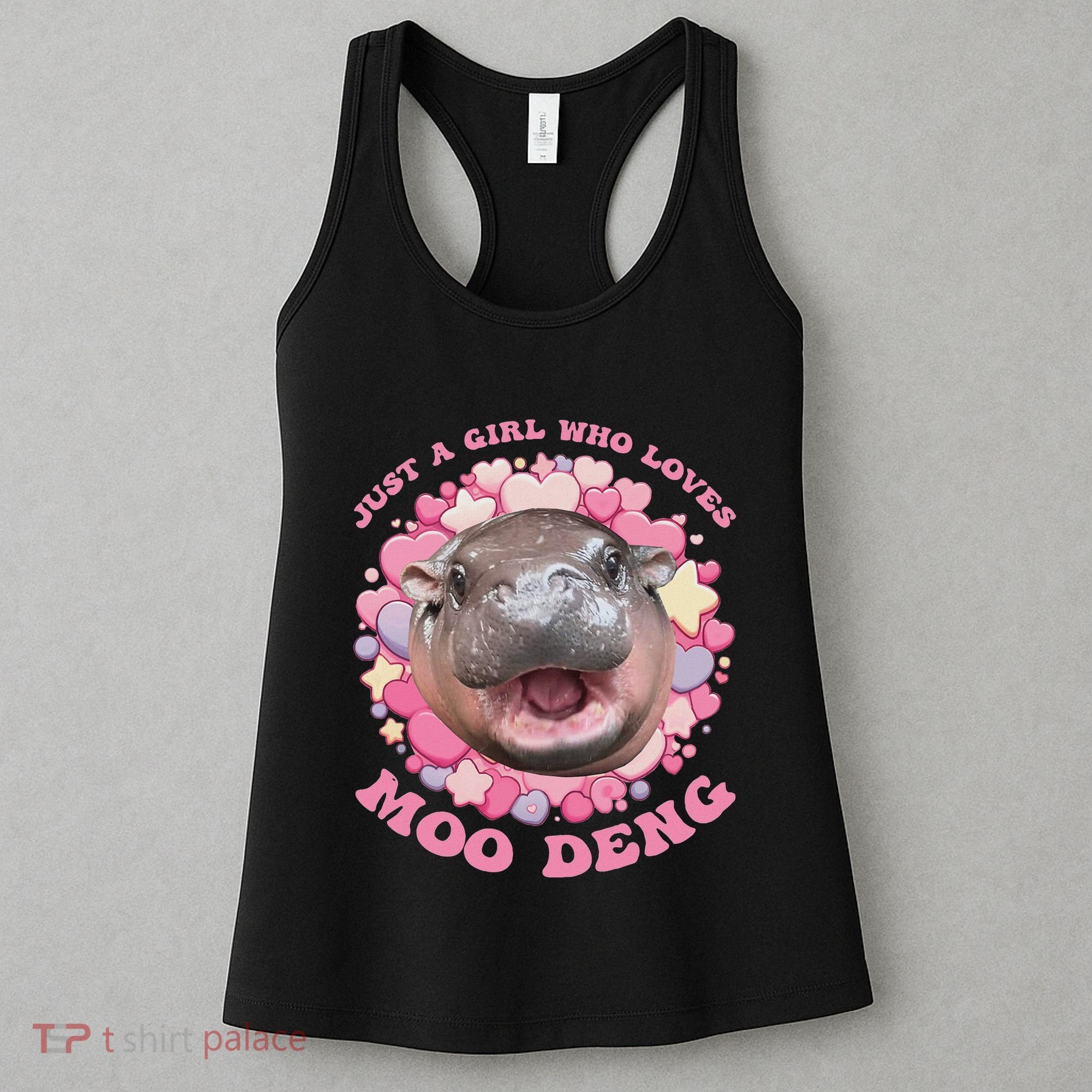 Cute Baby Hippo Moo Deng Cool Just A Girl Who Loves Moo Deng Women's Tank Top