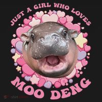 Cute Baby Hippo Moo Deng Cool Just A Girl Who Loves Moo Deng Women's Tank Top thumb 5