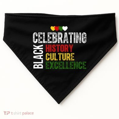 Celebrating Black History Month Afro African USA-Made Doggie Bandana
