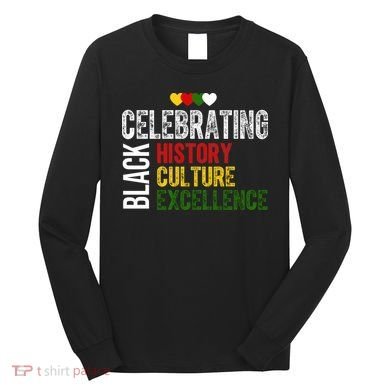Celebrating Black History Month Afro African Long Sleeve Shirt