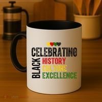 Celebrating Black History Month Afro African Coffee Mug thumb 4