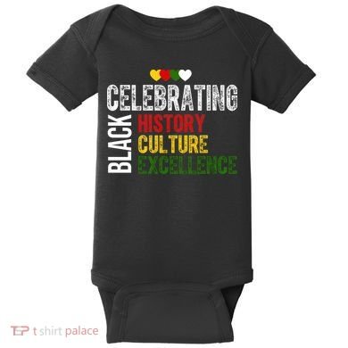 Celebrating Black History Month Afro African Baby Bodysuit